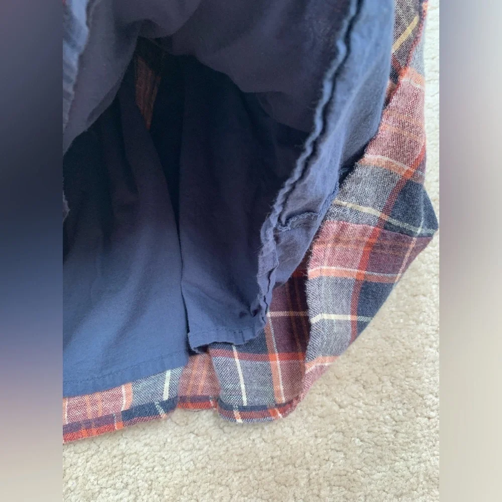 Zara Size 4-5 Plaid Flannel Pinafore Dress